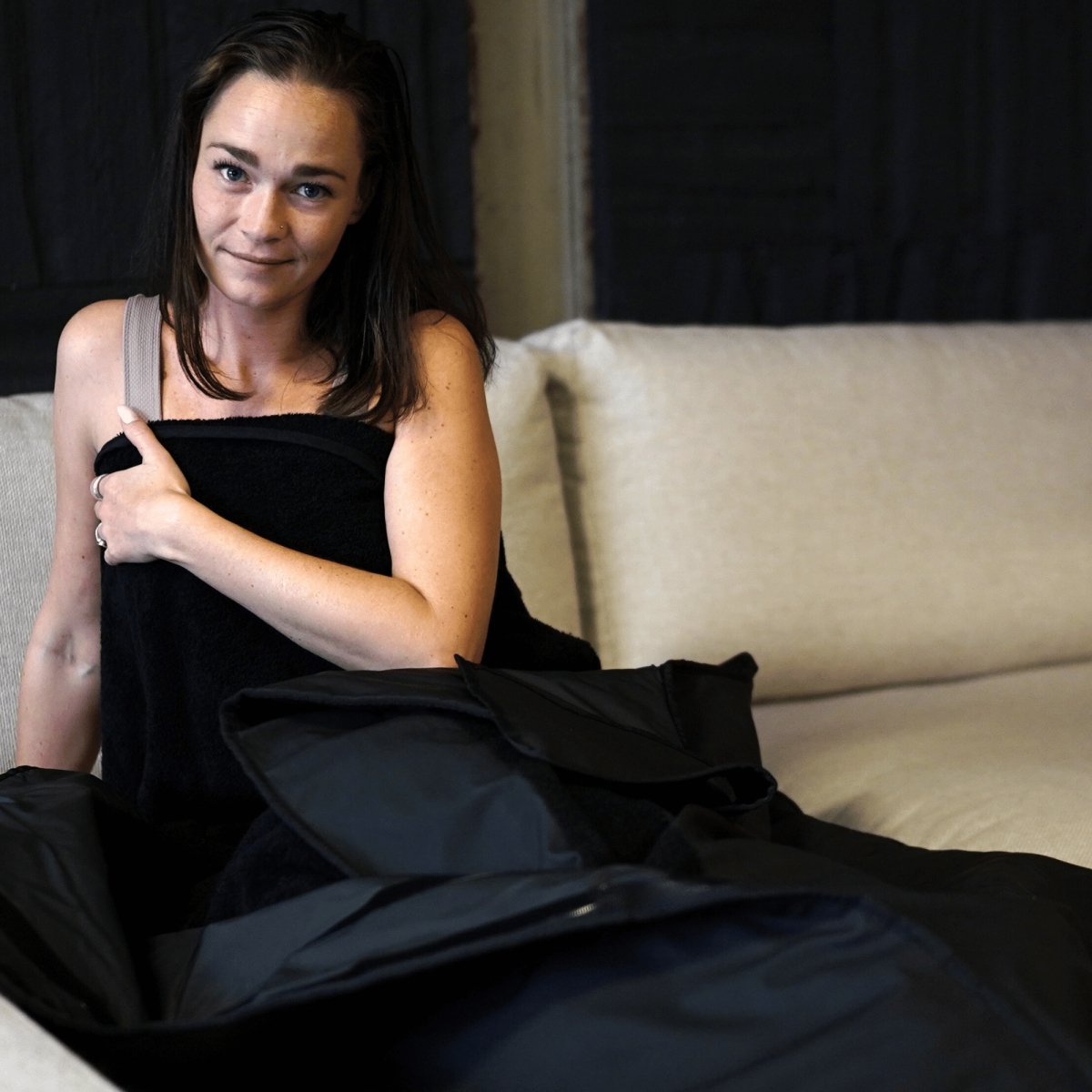 Insérer une serviette pour les assiettes de sauna - Utilisation confortable et hygiénique - serviette de sauna Flamengo®