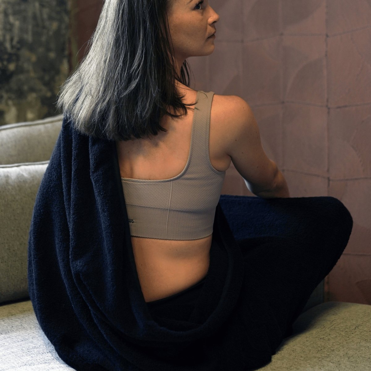 Insérer une serviette pour les assiettes de sauna - Utilisation confortable et hygiénique - serviette de sauna Flamengo®